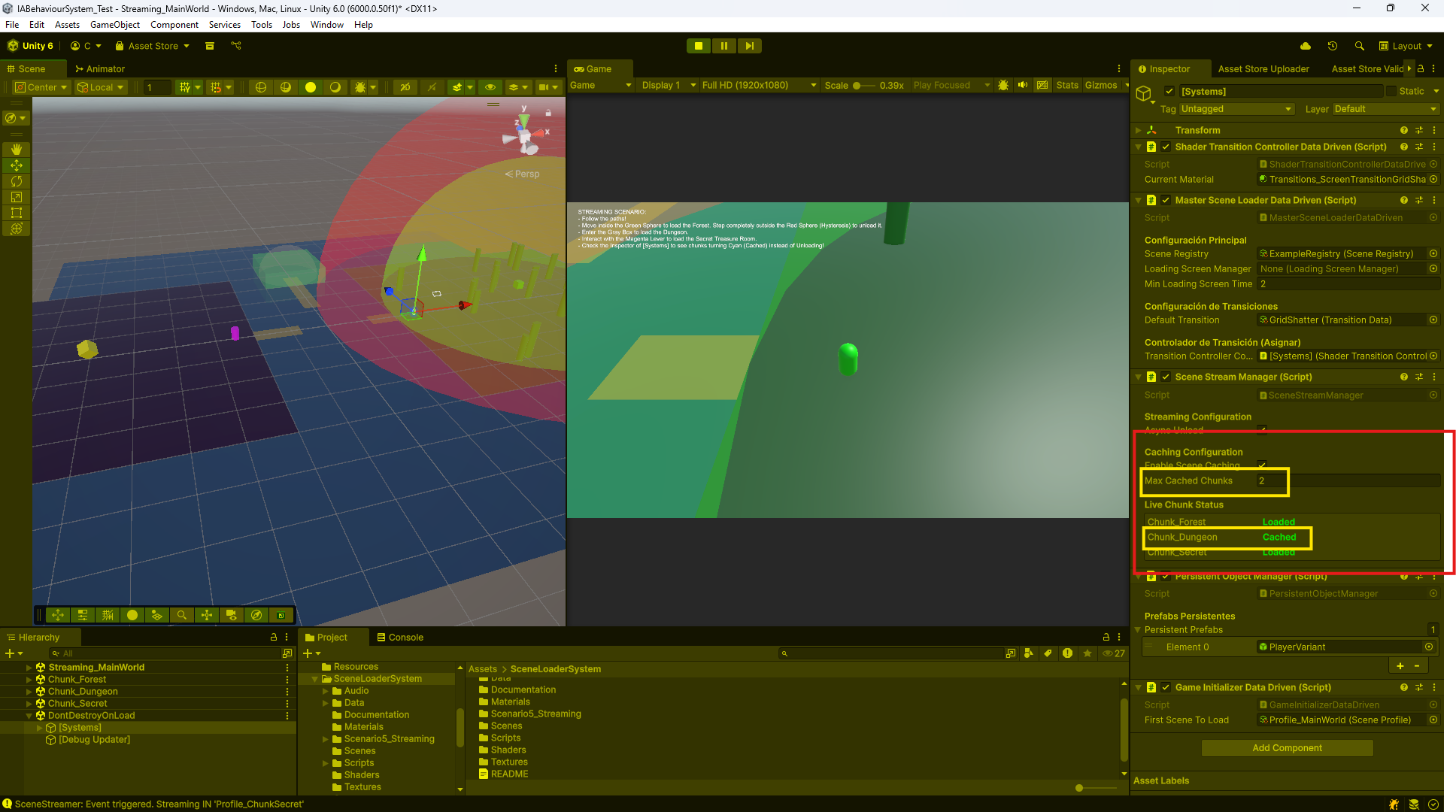 Cache Scene System